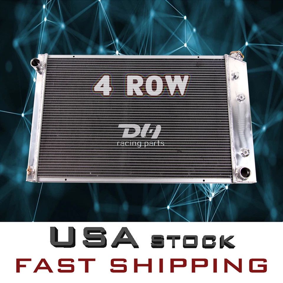 Radiador de 4 filas + ventilador de cubierta para Chevy Suburban/Blazer GMC 1973-1987 5,7 L V8 #716 Foto 2 de 4