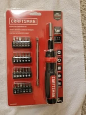 craftsman ratcheting screwdriver, with 26 bits and telescoping magnet