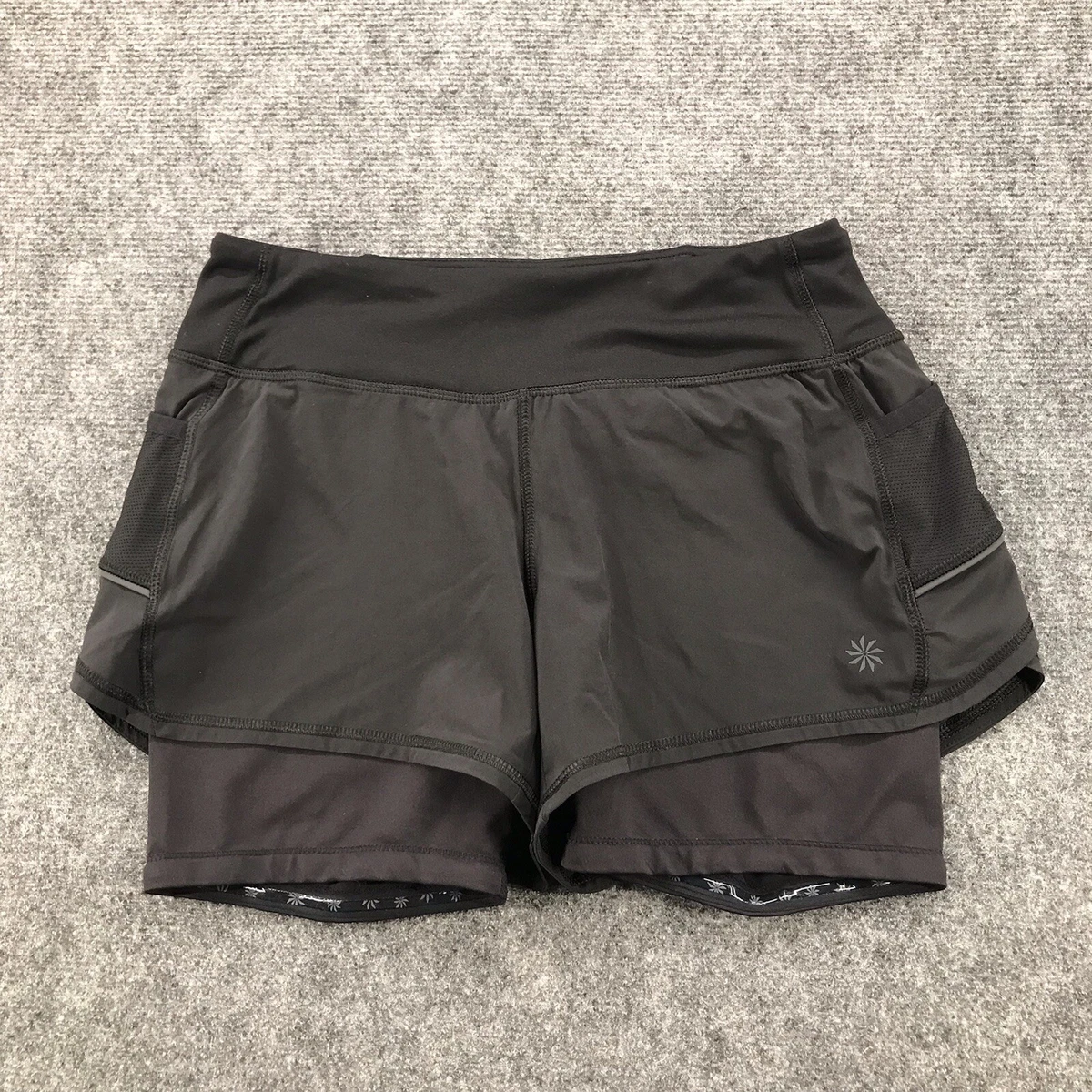 Athleta Shorts Women's Extra Small Black Activewear Stretch Tights  Underneath