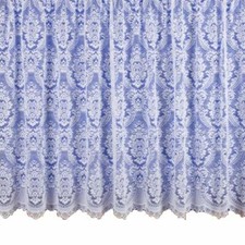 DESIGN 3000 TRADITIONAL VICTORIAN LACE EFFECT WHITE NET CURTAIN DAMASK PRINT 