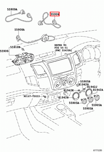 Genuine Corolla ZRE171 ZRE152 ZRE151 ZRE143 Dash Heater Direction Control Cable - Picture 9 of 20