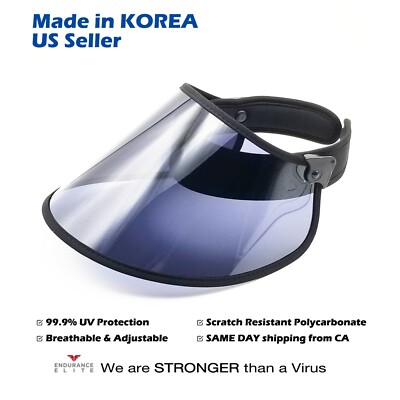 Sun Visor Hat Cap UV Protection - Premium Adjustable Solar Headband Face Shield