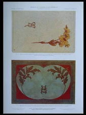 ART NOUVEAU BLOTTER, DESK BLOTTER - 1908 PRINT - JEHAN RAYMOND, LEATHER