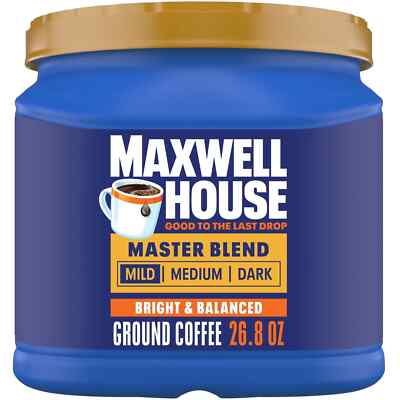 Maxwell House Master Blend Light Roast Ground Coffee, 26.8 oz. Canister