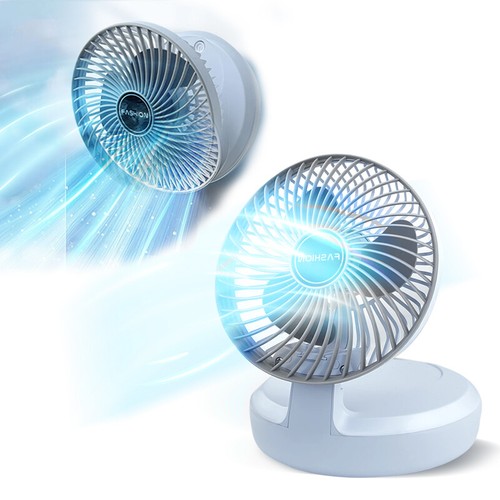 3 Speed Folding Desktop Fan Air Conditioner Wall Mounted Fan USB Rechargeable