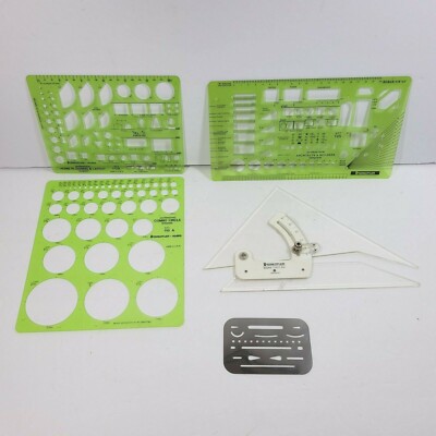 Staedtler Drafting Lot 113A 110A 125 Template Adjustable Set Square Architect