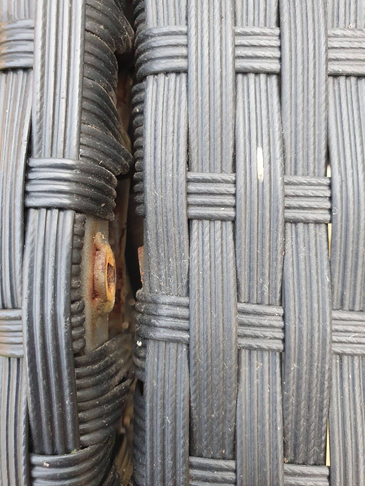 Used rattan style garden furniture corner sofa, no cushions. eBay