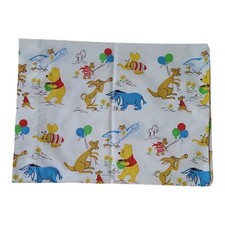 Vintage Winnie The Pooh Perma Press Crib Size Pillow Cases 2 Pooh's W/Insert