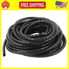Spiral Cable Wrap - 20 Ft 1/2" Spiral Wire Wrap Cord Covers Bundle Sleeve Hose