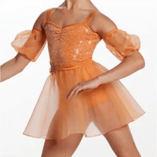 Weissman dance ballet tutu costume orange Your Hand Is Safe In Mine 16920 SA adl