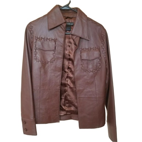 Bebe Genuino Cuero Chaqueta para mujer medio Cordón de Cuero Bolero torero  | eBay