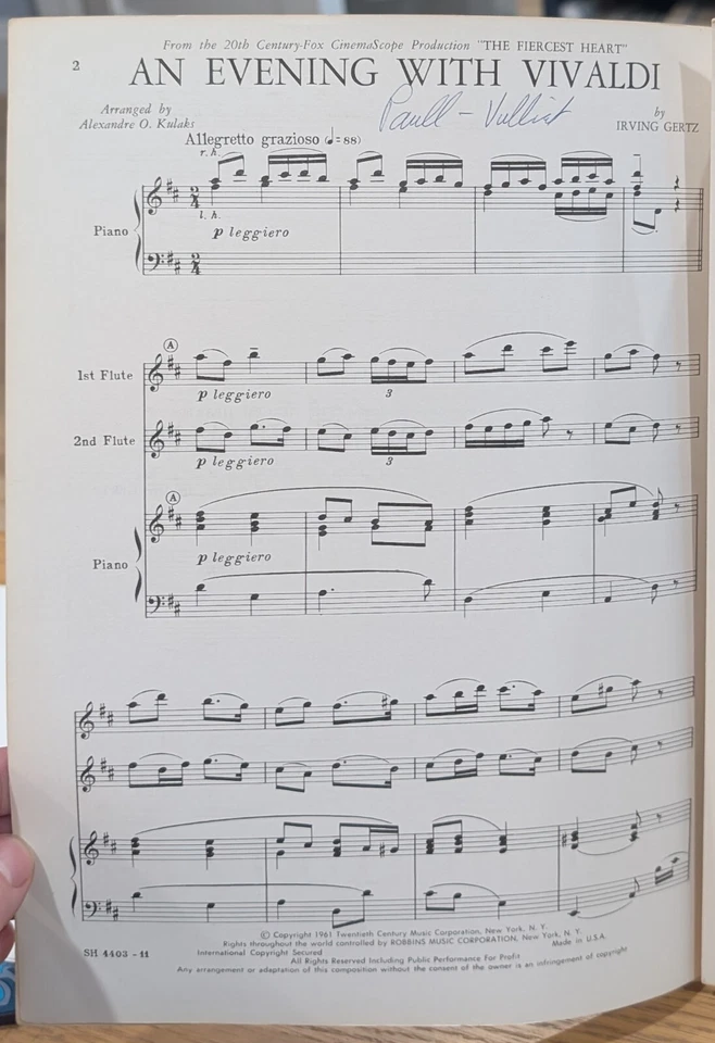 An Evening with Vivaldi by Irving Gertz - Image 3 of 4