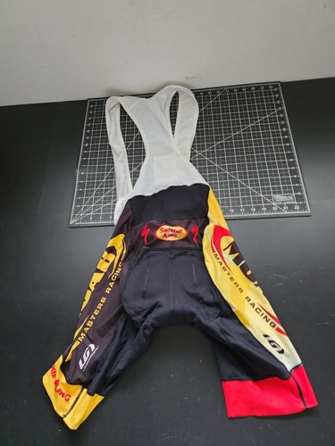 Louis Garneau Cycling Bib Shorts Adult Medium Smoothie King Design Red & White - Picture 9 of 11
