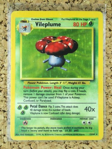  VILEPLUME HOLOGRAPHIQUE  Pokémon Jungle 15/64 | Aucun symbole erreur d'impression | Rare - Photo 1 sur 10