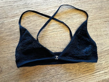 FREE PEOPLE Black M/L Front Close Cross Back Unlined Intimatel Bralette NWOT
