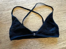 FREE PEOPLE Black XS/S Front Close Cross Back Unlined Intimatel Bralette NWOT