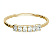 Pure 9ct Gold 1.80 TCW Oval Cut Half Eternity Band Ring - All Sizes Available