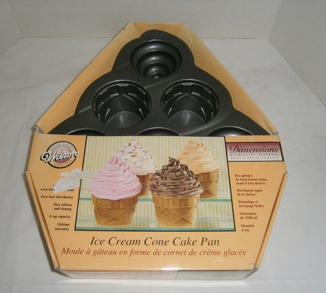 NIP Wilton Dimensions Ice Cream Cone Cake Pan Decorative Bakeware eBay