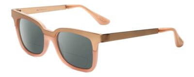 Isaac Mizrahi IM90-79 Unisex Cateye Polarized BIFOCAL Sunglasses Rose Gold 51 mm
