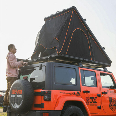 Outdoor Car Roof Top Tent Folding Hard Shell SUV Truck Camping Automatic Retract