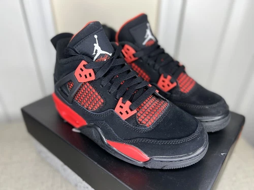 Air Jordan 4 Retro Red Thunder GS |Größe 6Y / 7,5W| 408452-016 *SCHNELLER VERSAND - Bild 5 von 5