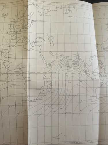 Antique Tides Print Engraving C1877 Co-Tidal Lines Based Upon Dr Whewell's Chart - Picture 4 of 5