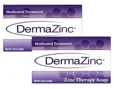 DermaZinc Medicated Treatment Zinc Therapy Soap, 4.25oz - Pack of 2