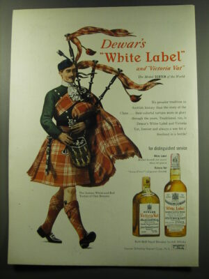 1949 Dewar's Scotch Advertisement - Tartan of Clan Menzies