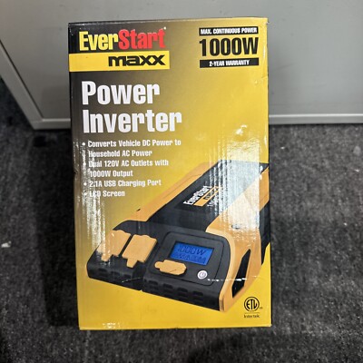 Everstart Maxx 1000W Power Inverter with USB (PC1000E)