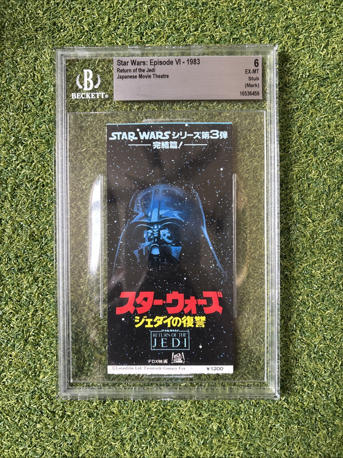 Vintage Japanese Movie Ticket Stub Star Wars Return of the Jedi BGS 6