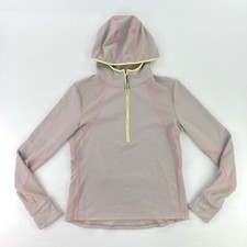 Athleta Women  s Fitted 1/4 Zip Hoodie Jacket Gray   Small