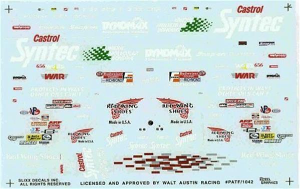Slixx 1042 Castrol Syntec T/F-Pat Austin drag decal