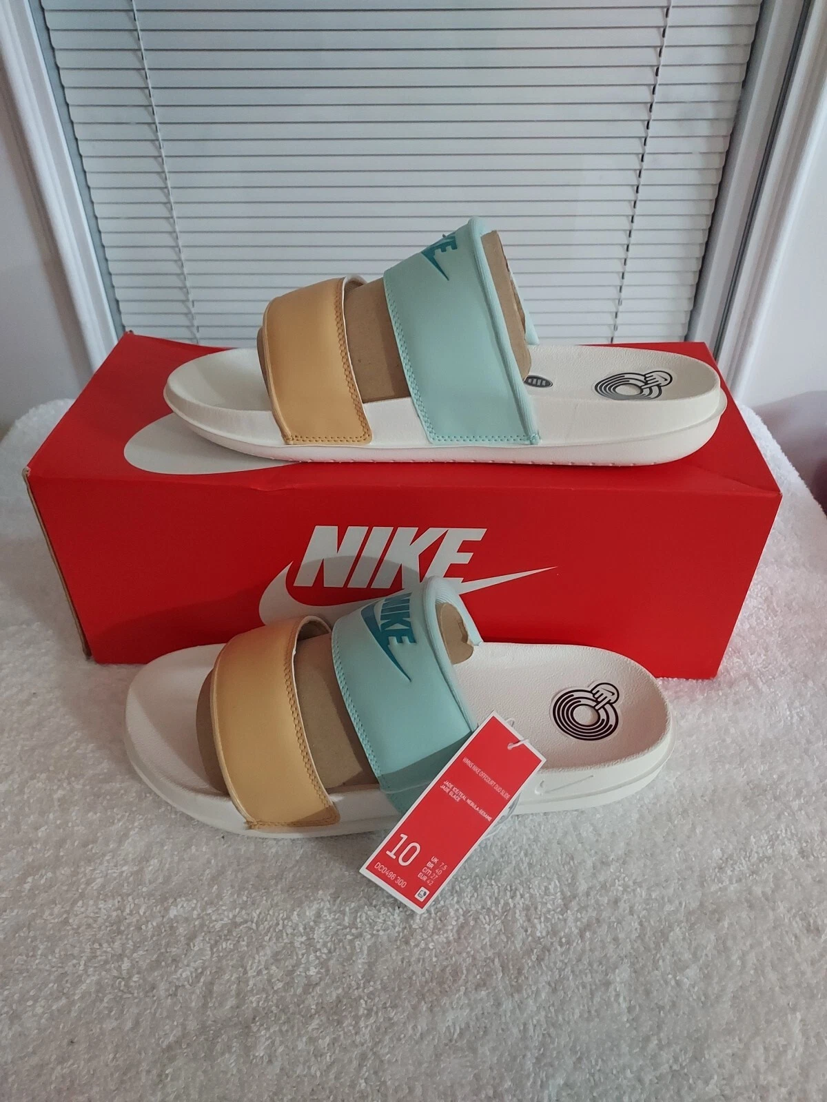 NIKE WMNS NIKE TAGLIA 10 OFFCOURT DUO SLIDES nuova con etichette