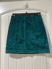 Free People Teal Faux Suede Short Skirt Size 0