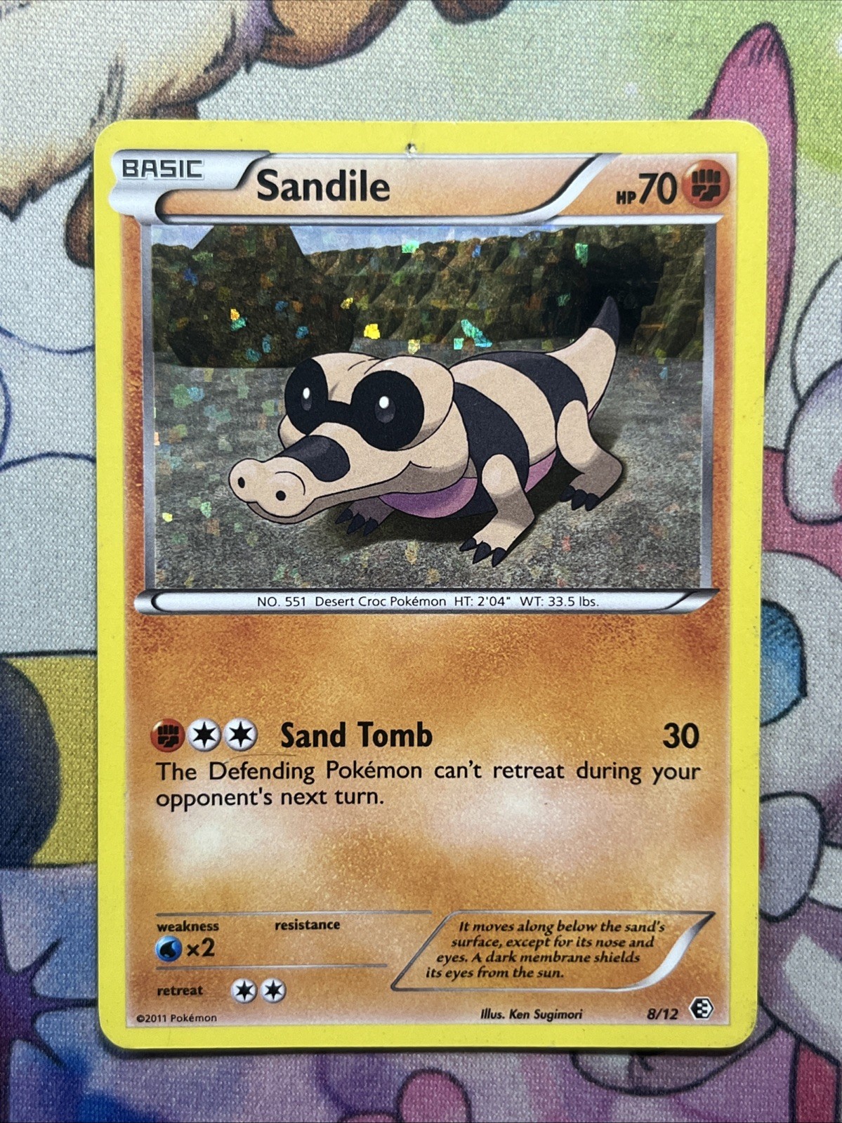 Sandile 8/12 Holo Foil Pokemon TCG McDonald's Promo 2011 DMG