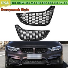 Pair For Bmw M3 M4 F80 F82 2012-18 Front Bumper Fog Light Grille Grill Us Stock