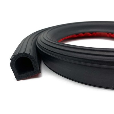 EPDM Rubber Seal Strip, Self-Adhesive D Shape Rubber Weather Stripping for RV...