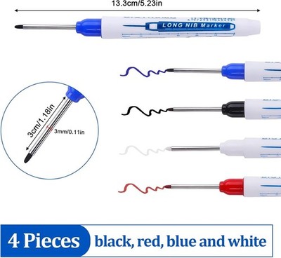 Tieflochmarker 4er Set   Bohrlochmarker für Holz, Kunststoff, Metall, Wand,