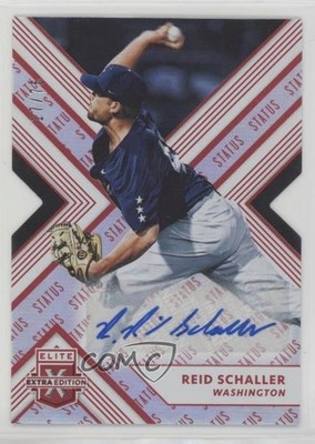 2018 Panini Elite Extra Edition Status Red Die-Cut 17/75 Reid Schaller Auto 0u2j