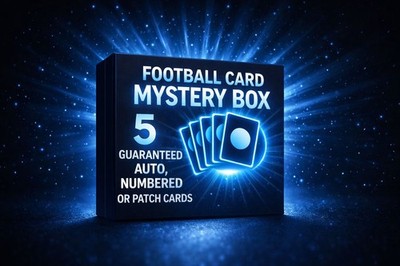 Fußball Karten Mystery Box - 5x Karten ALLE Auto / Patch / Nummerierter Hit