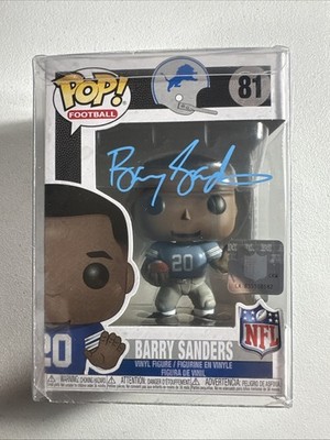 Barry Sanders signed Lions Football Funko Pop #81 - (Schwartz  COA)