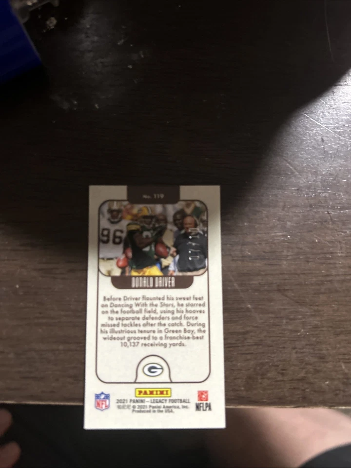 2021 ULTRA RARE Donald Driver Legacy Mini purple  Amethyst  /10 - Imagem 2 de 2