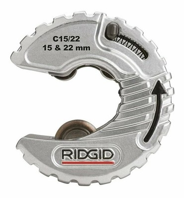 Ridgid 57018 15 mm & 22 mm 2-in-1 C-Stil kleine Klempner Kupferrohr Rohrschneider