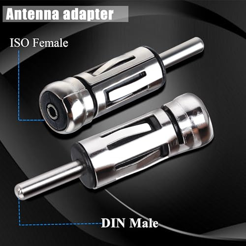 4 Stück DIN zu ISO Auto Antenne Adapter, DIN Stecker auf ISO Buchse Radio Antenne - Bild 4 von 6