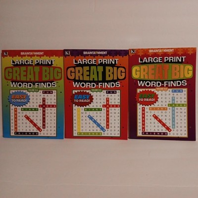3 LARGE PRINT  GREAT BIG Word Finds Kappa Puzzle Books  Volumes 214 215 216  NEW
