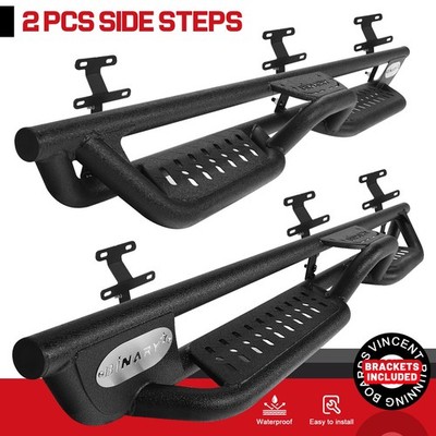 FIT 15-26 Ford F150 Super Crew Cab BXK-S Running Boards Nerf Bars BLK Side Step