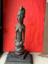 RARE Ndengese Maternity Figure with Baby (26" Tall) | DRC Central African