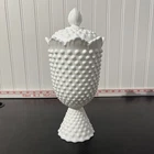 Vintage Fenton Hobnail Milk Glass Apothecary Jar with Lid