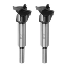 2-Pack Forstner Drill Bit, 1-3/32" (28mm) Tip Round Shank Hinge Cutter