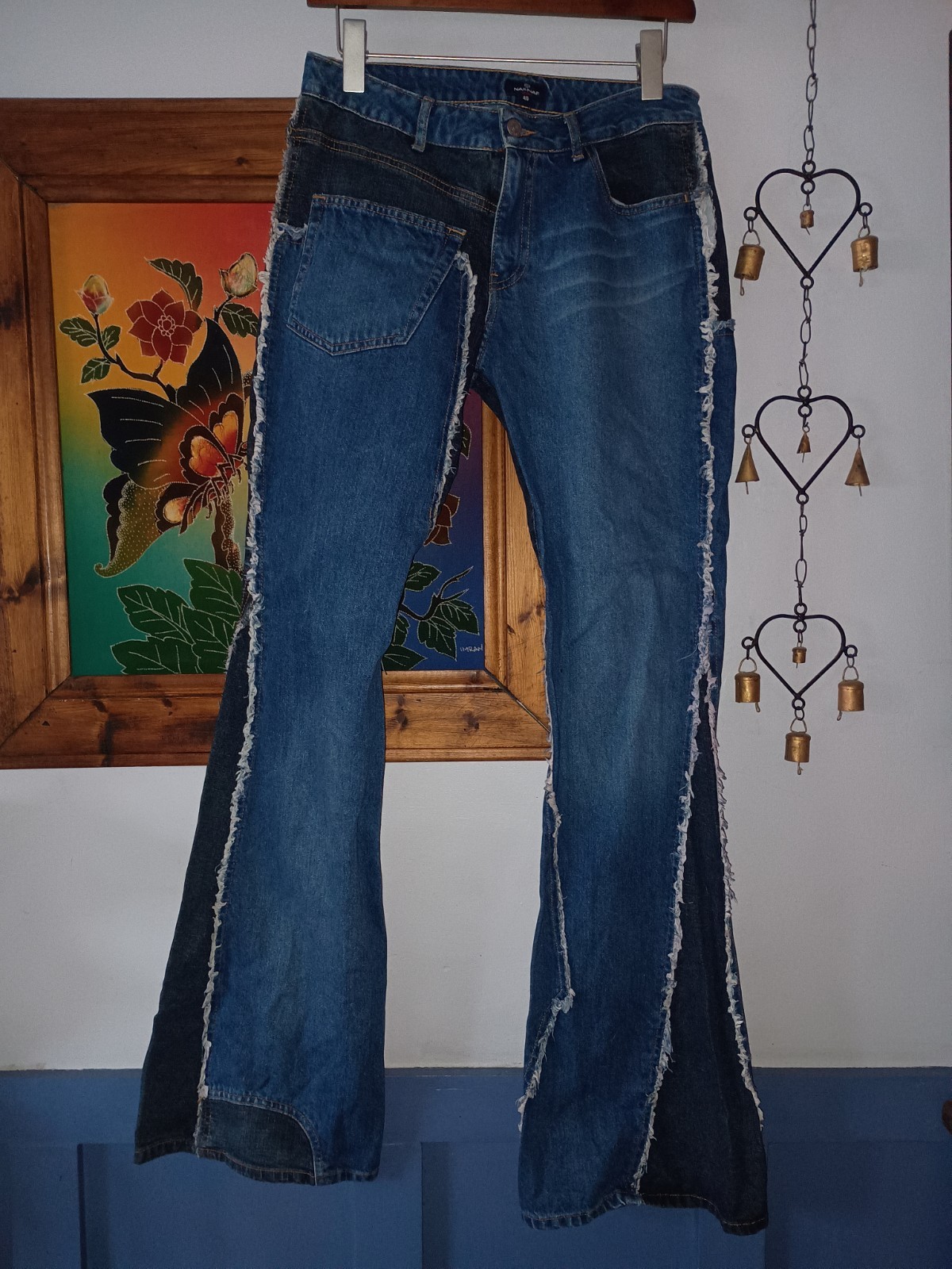 Patchwork Flared Jeans.